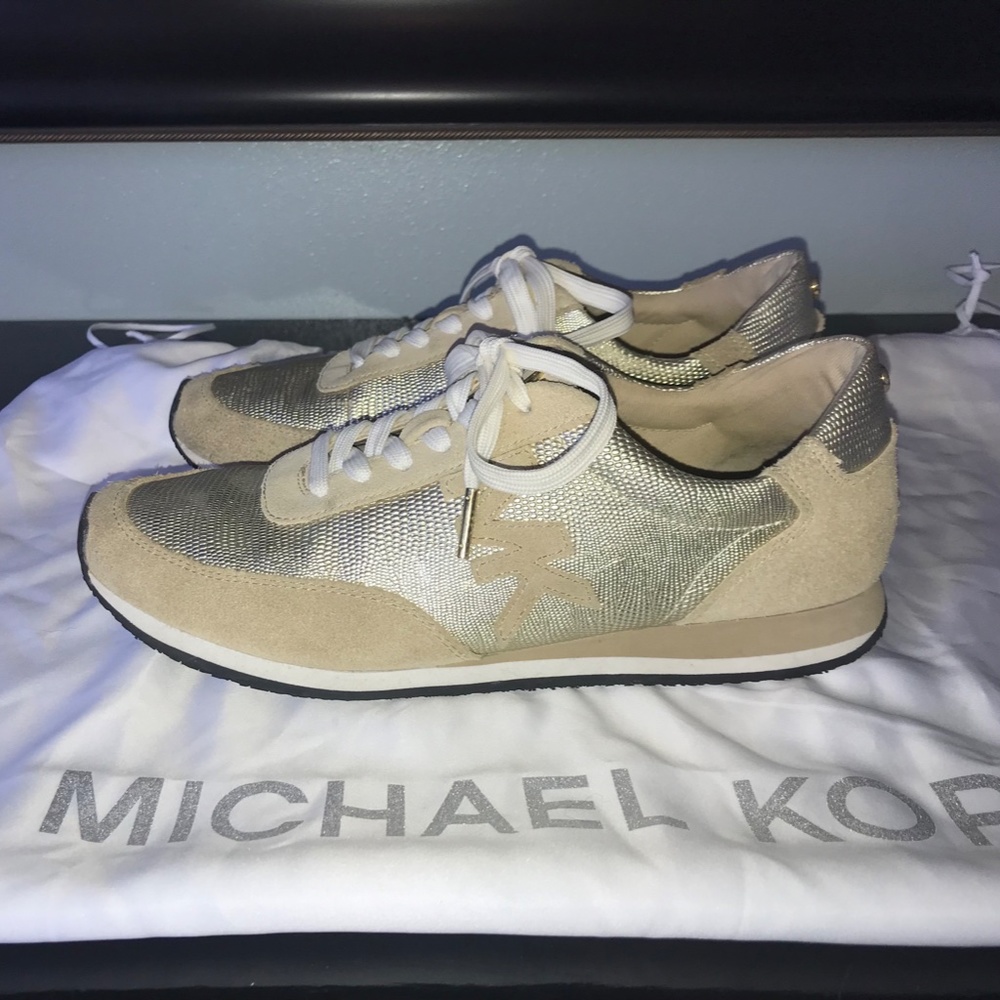 Michael Kors Gold Standard Tennis Shoes / Sneakers Size 8